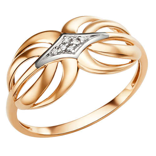 Кольцо, золото, фианит, 011641-1102